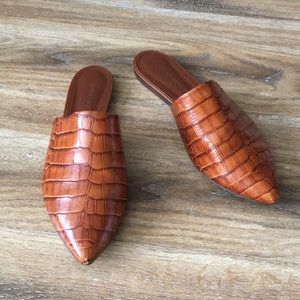Jenni Kayne Croc Embossed Mules